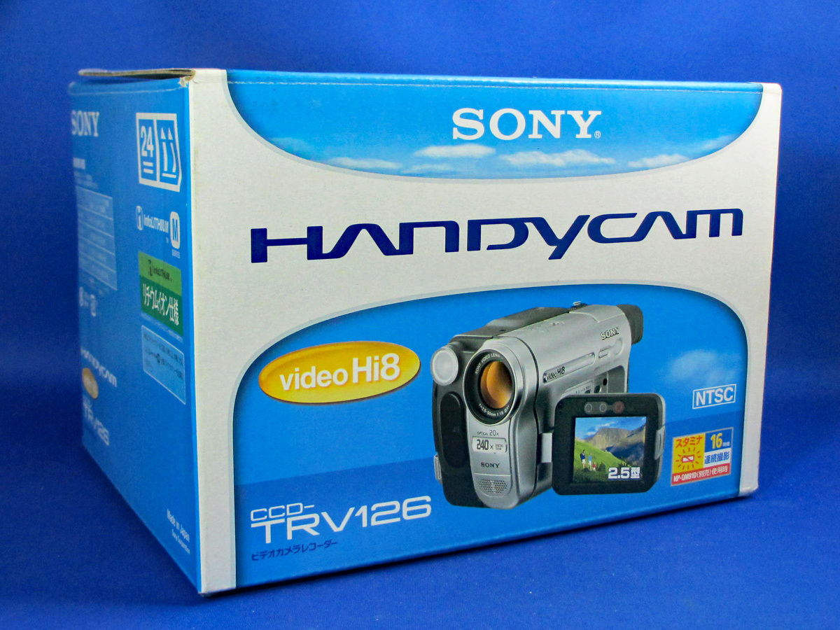 安心90日保証 新品未使用 SONY CCD-TRV126 Hi8ハンディカム最終モデル Hi8/8ミリビデオカメラ 2007年最終生産ロット