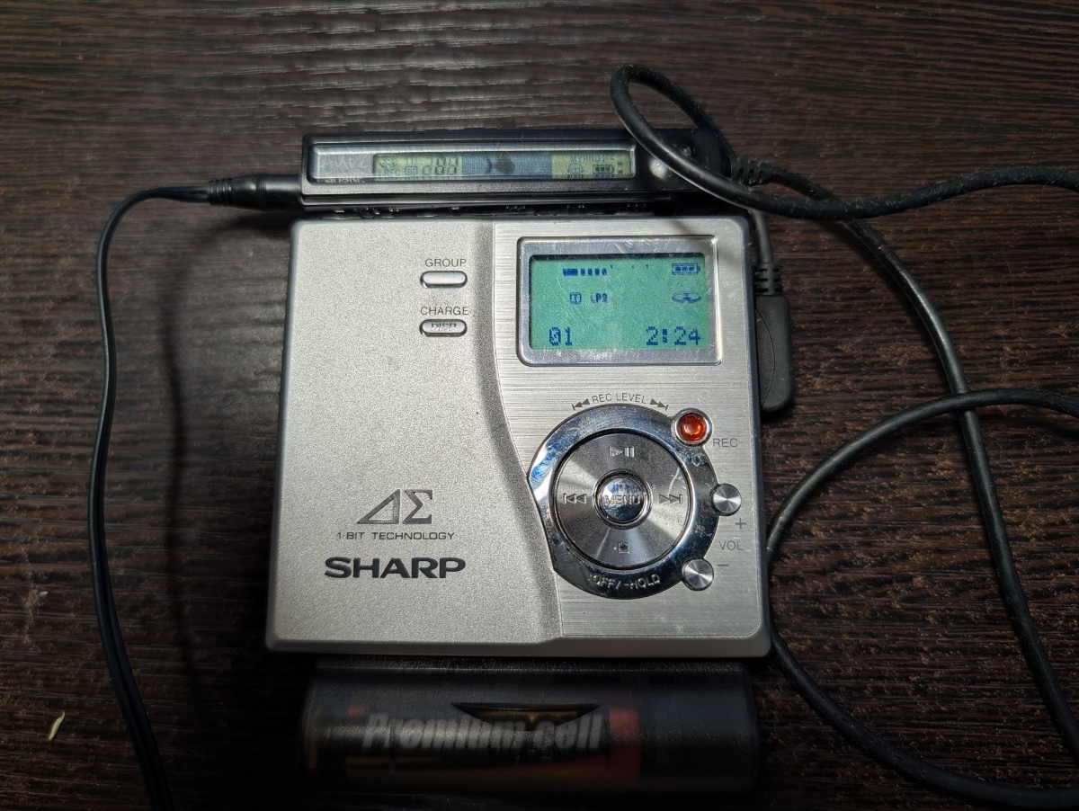 SHARP ポータブルMDプレーヤー MD-DR77-S リモコン