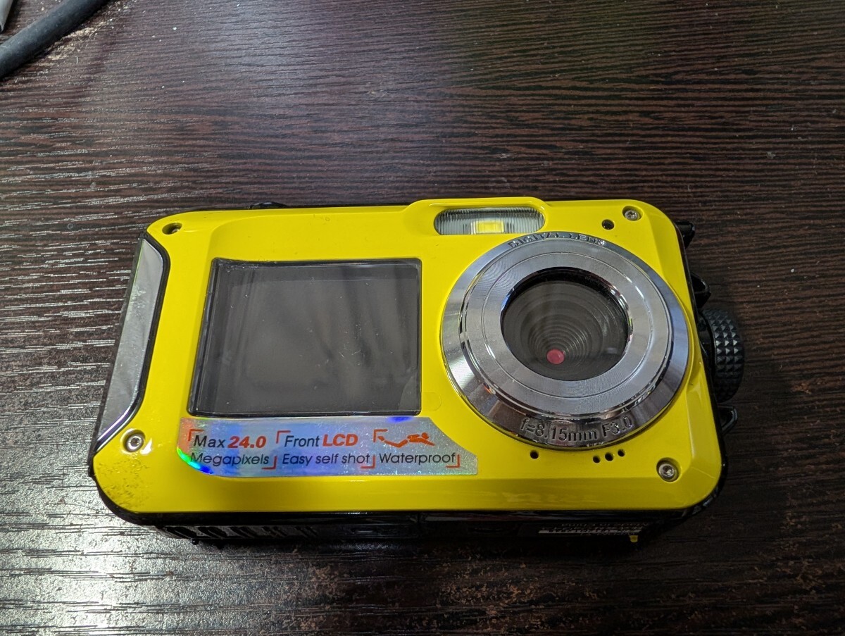 【ほぼ未使用】デュアルモニター防水デジタルカメラ コンパクトデジタルカメラ