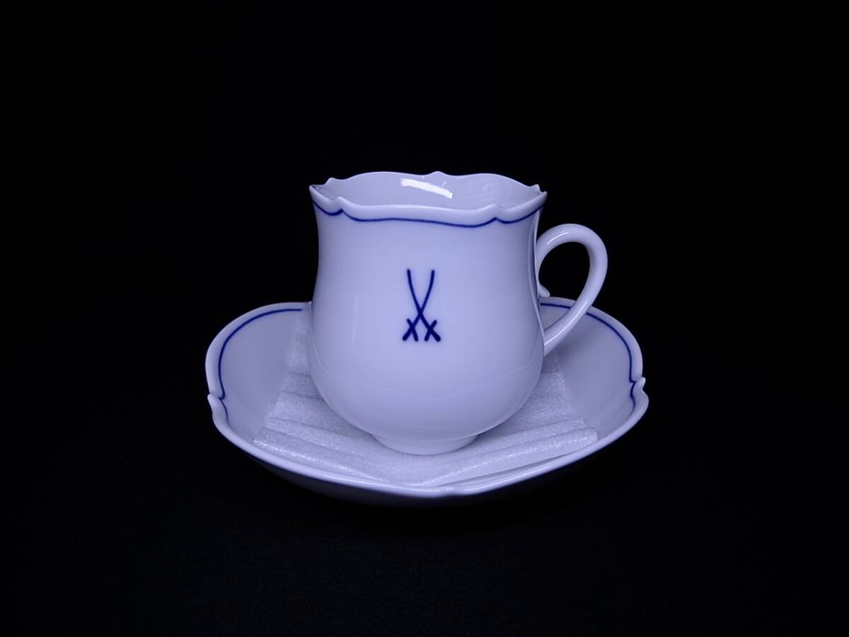 ★☆美品 MEISSEN マイセン 剣マーク コーヒーカップ＆ソーサー 終売品☆★