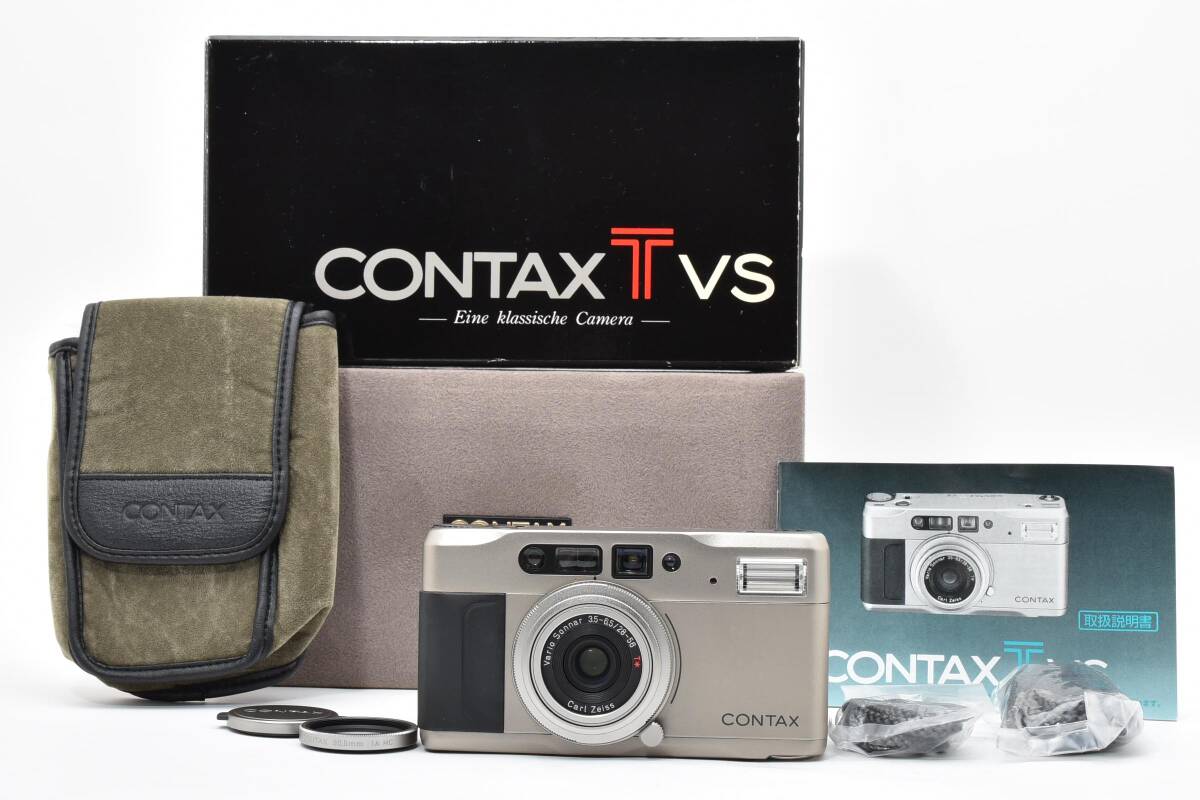 #5267 【元箱・付属品完備】 CONTAX TVS Vario Sonnar 28-56mm F3.5-6.5 ★動作OK・純正フィルター付★ コンタックス 高級コンパクト