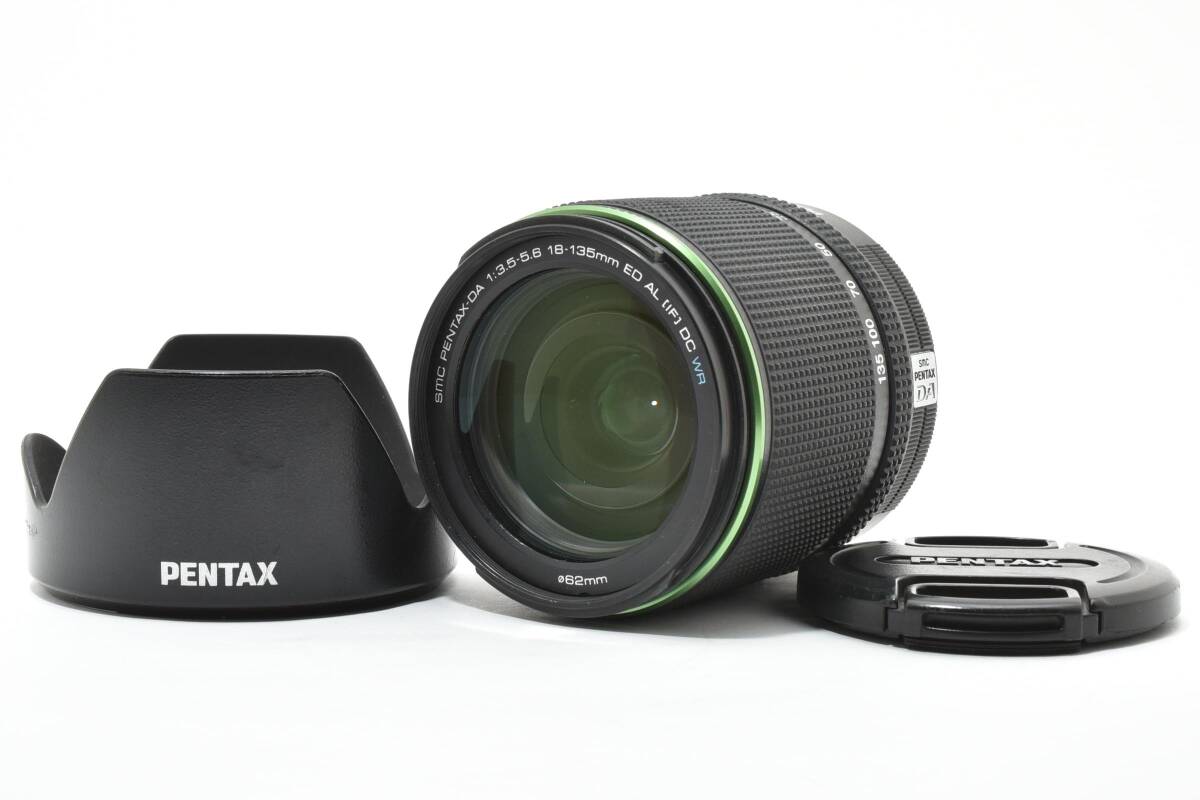 #5284 【防滴・便利ズーム】 PENTAX DA 18-135mm F3.5-5.6 ED AL IF DC WR ★フード付★ ペンタックス 高倍率 実用品