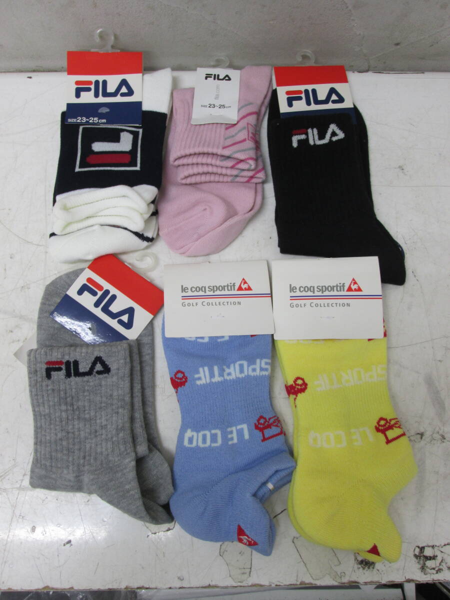 (21)♪FILA フィラ 靴下 4点 Le coq ルコック 靴下 2点 サイズ22～25cm 未使用