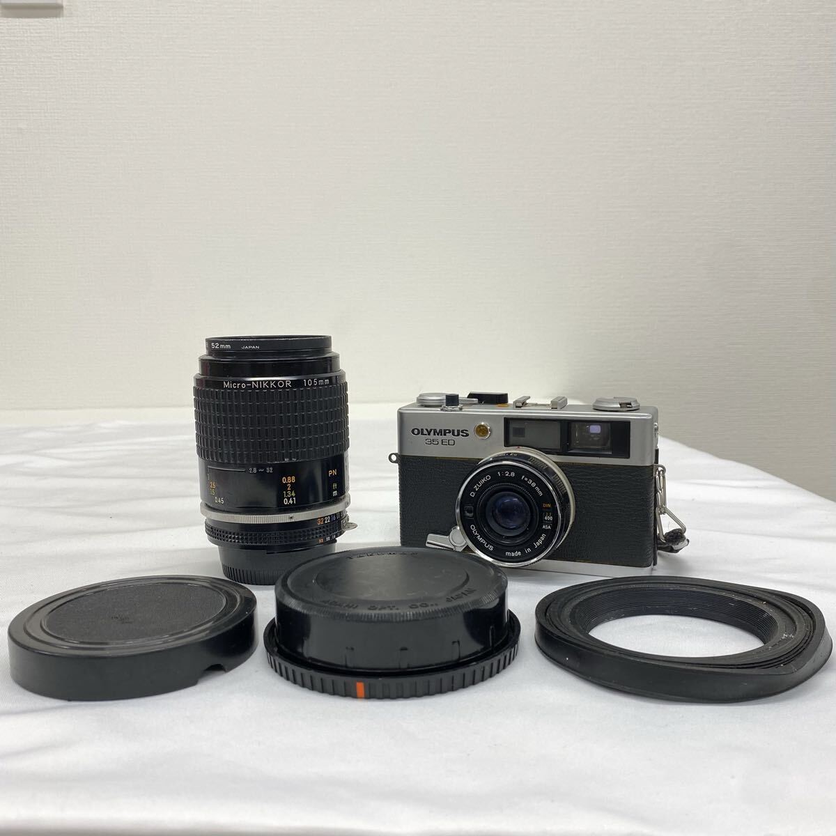 まとめ オリンパス OLYMPUS 35 ED レンジファインダーカメラ D.ZUIKO 1:2.8 f=38mm / Micro-NIKKOR 105mm 1:2.8 ニコン レンズ 現状品