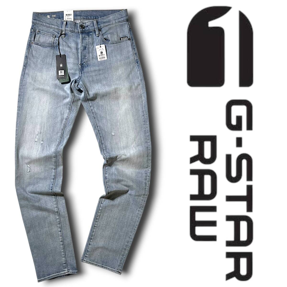 新品 G-STAR RAW ジースター ロゥ 定価2.3万 SAPA STRETCH DENIM 立体 スキニーフィット デニムパンツ ジーンズ 29/34 春夏秋 B10496