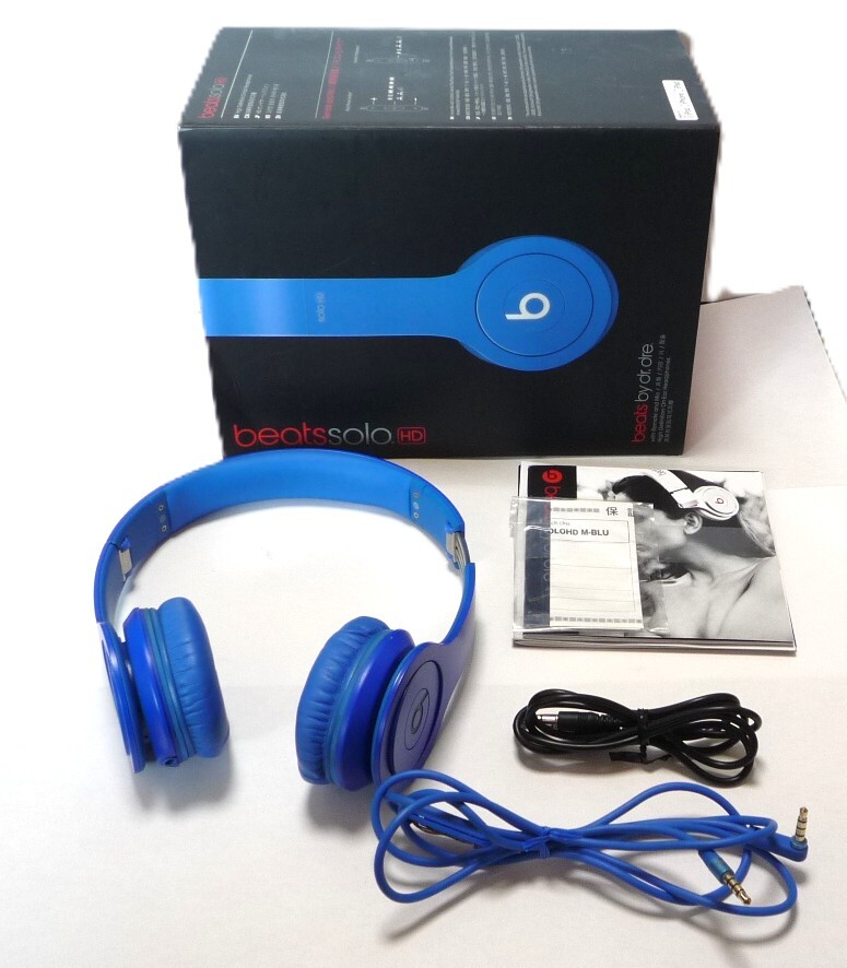 【現状品】Beats by Dr.Dre Solo HD 密閉型オンイヤーヘッドホン ブルー 
