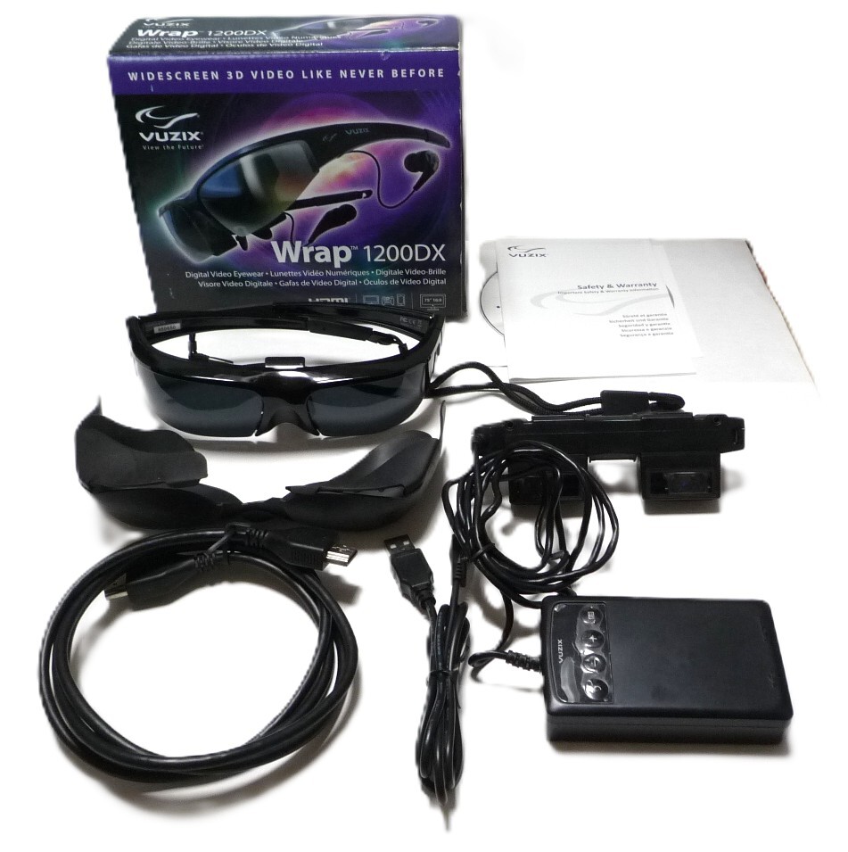 【現状品】Vuzix Corporation　Wrapシリーズ ビデオアイウェアWrap1200DX【HDMI入力対応モデル】