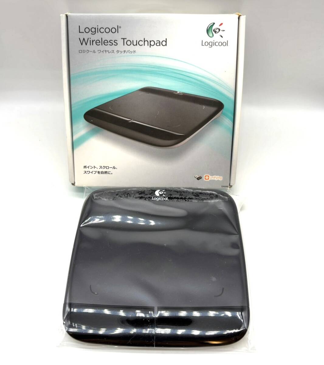 未使用 LogiCool ロジクール ワイヤレスタッチパッド TP500 ブラック　傷、汚れあり　通電・動作未確認　現状品 A128