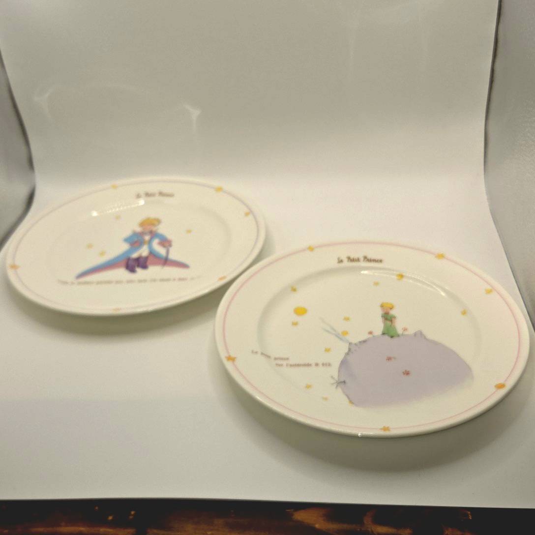希少　NARUMI ナルミ 星の王子さま プレート 2枚セット ボーンチャイナ 日本製 サン＝テグジュペリ 現状品　柄のかすれ、シミがあり　B163