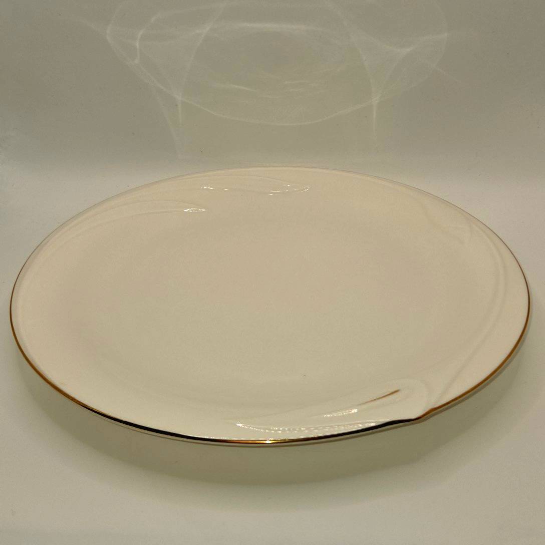 たち吉 RICHFIELD リッチフィールド 大皿 金彩 楕円皿 オーバル プレート ホワイト 25.5cm 洋食器 陶器 現状品　B164