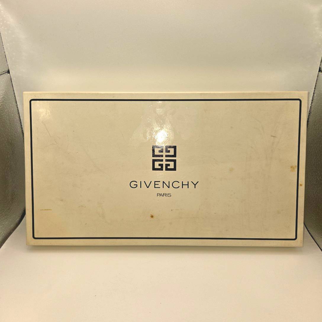 現状品 GIVENCHY ジバンシイ 八角長皿 サンドイッチプレート 金縁 ネイビー 幾何学模様 ブランド食器 ジバンシー yamaka製　汚れあり　B237