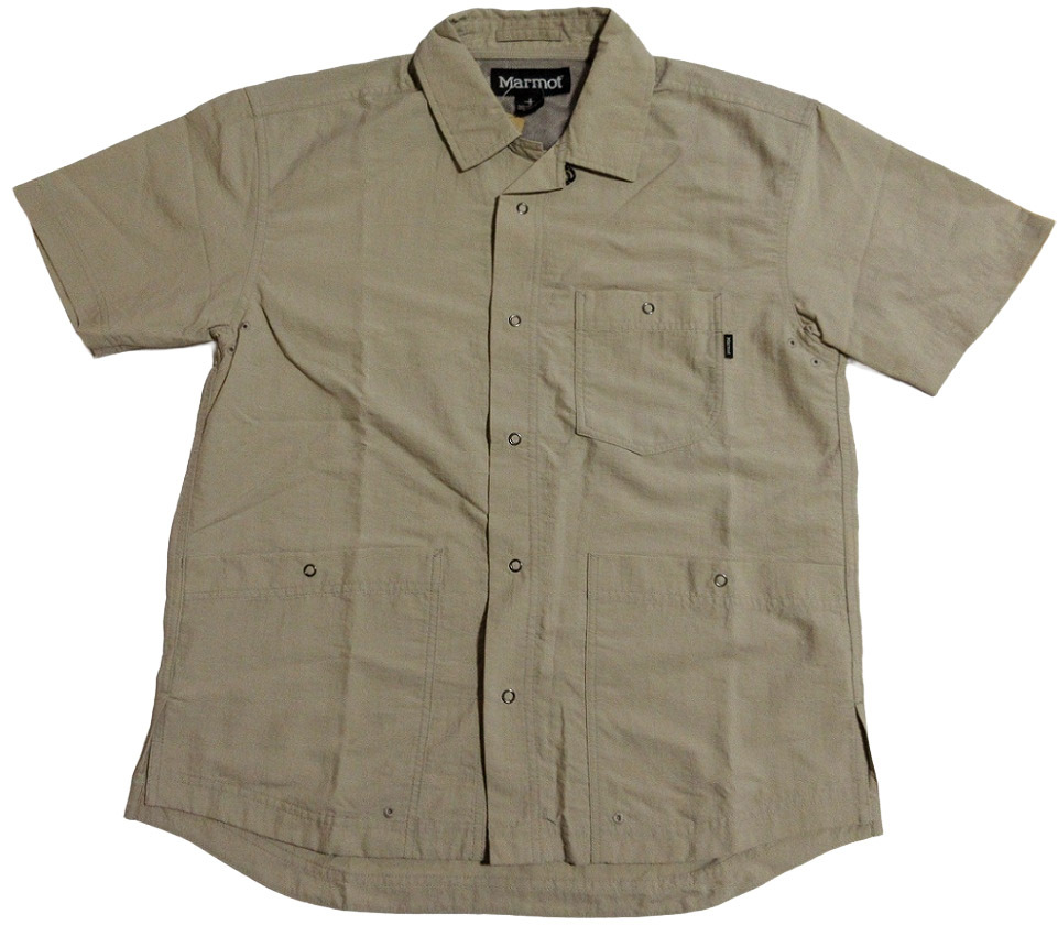 Marmot (マーモット) エスティ― オープンカラー 半袖シャツ Sサイズ チノ TOMTJA75
