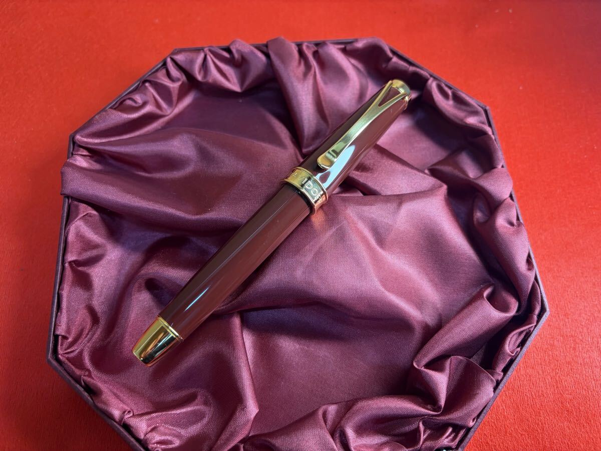 【J036】DAVIDOFF ダビドフ ペン先 18K 万年筆 ボルドー