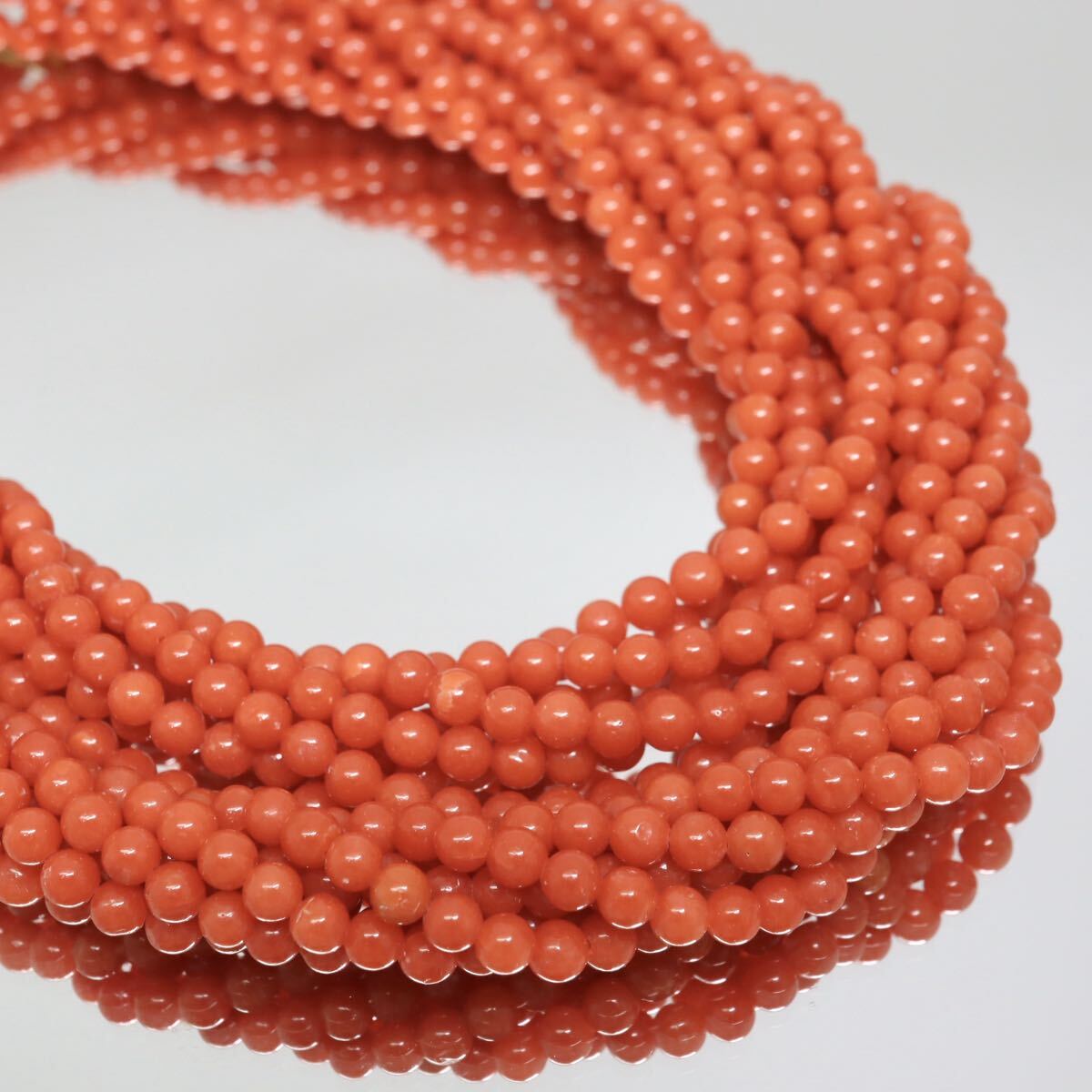 美品!!◆天然本珊瑚ネックレス◆A 約41.2g 約50cm necklace jewelry ジュエリー サンゴ コーラル coral DE0/EA5 W547