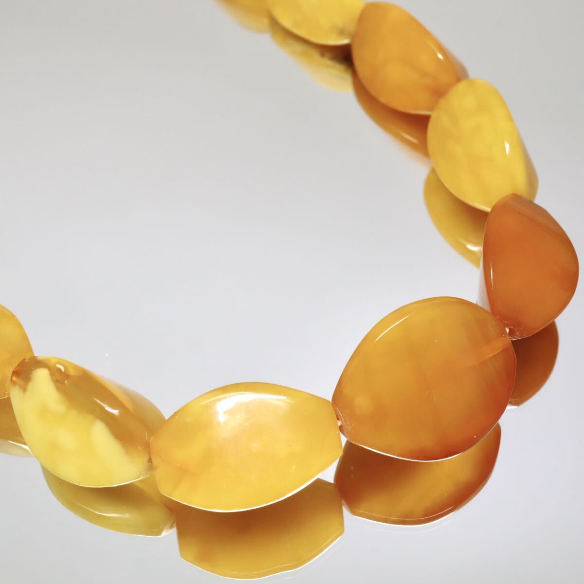 ◆天然本琥珀ネックレス◆A 約37.5g 約51cm necklace jewelry ジュエリー アンバー amber コハク DA0/EB0 W548