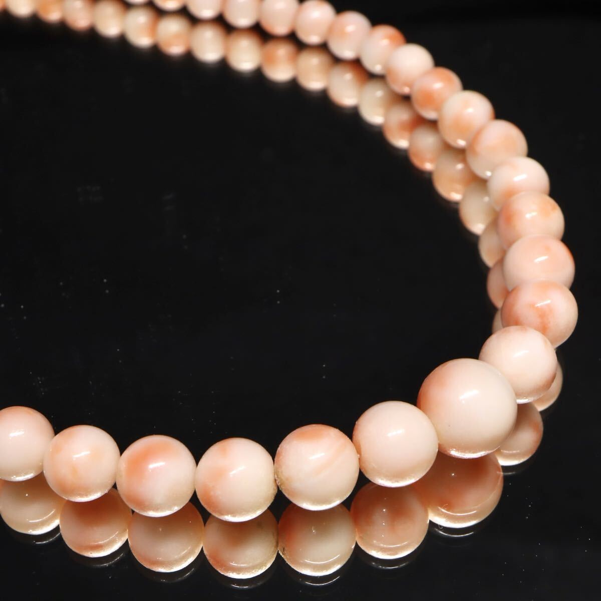 ◆天然本珊瑚ネックレス◆A 約27.4g 約43cm necklace jewelry ジュエリー サンゴ コーラル 桃色 coral DA0/DC0 W550