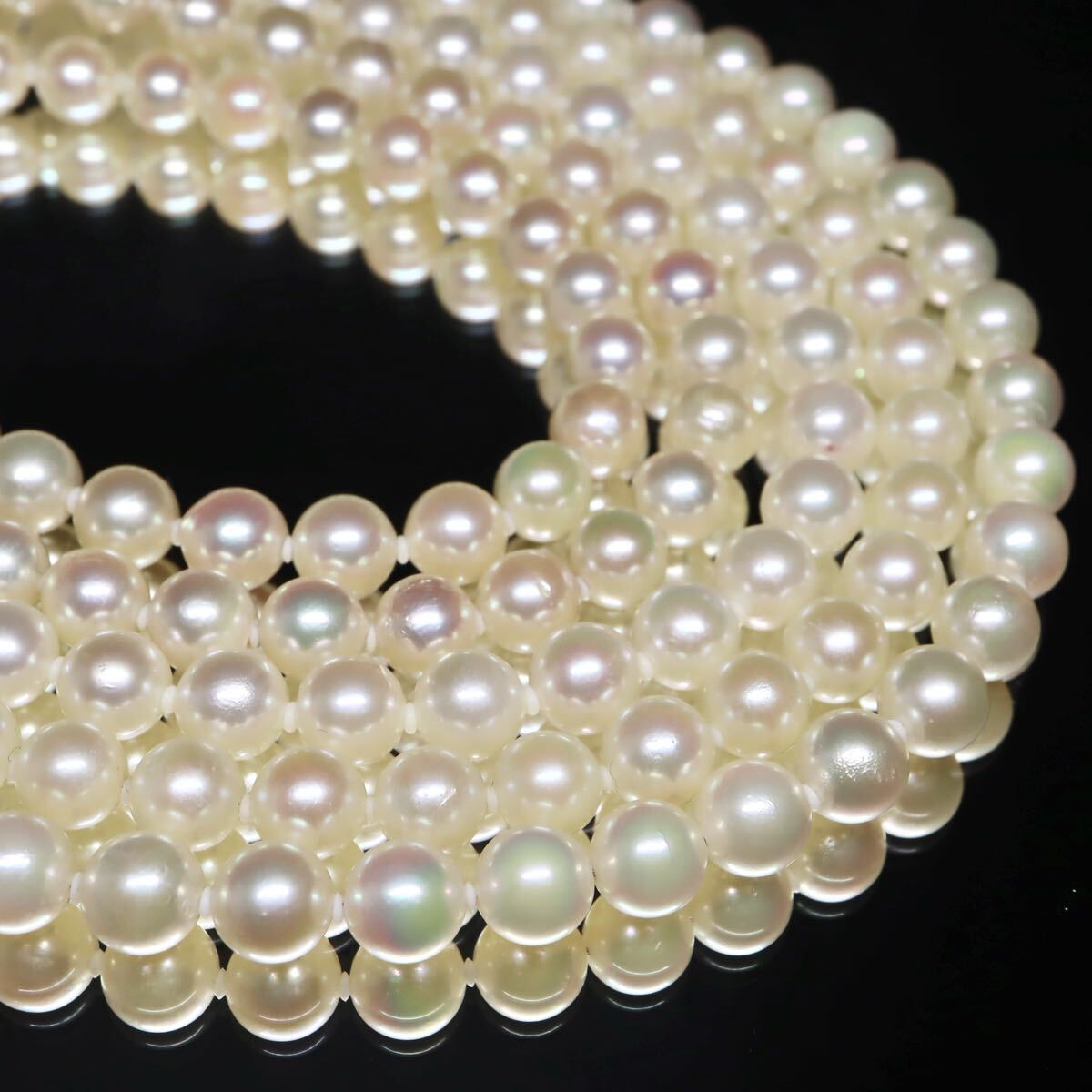 テリ良好!!約6.0-6.5mm珠【セット売り】◆アコヤ本真珠ネックレス4点おまとめ◆A 約111.6g pearl パール necklace jewelry EA1/EB9 WN151