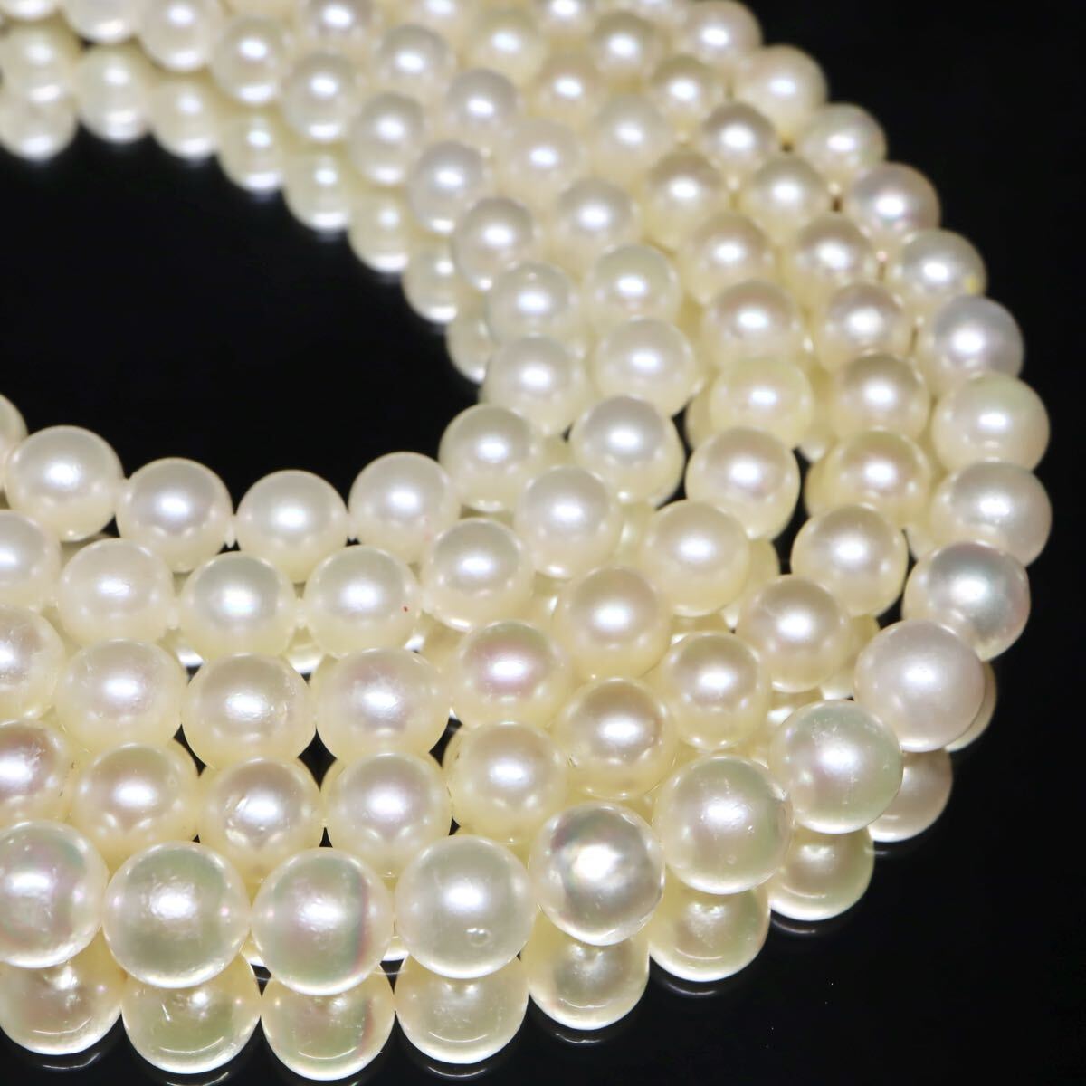 約6.5-7.5mm珠【セット売り】◆アコヤ本真珠ネックレス4点おまとめ◆A 約132.1g pearl パール necklace jewelry ジュエリー EA4/EA7 WN154