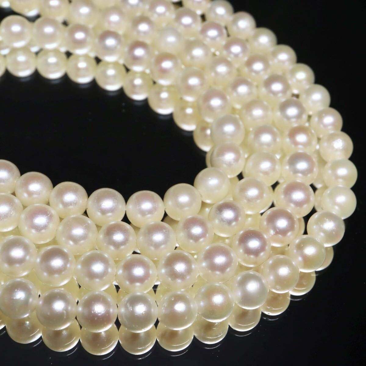 テリ良好!!約6.0-6.5mm珠【セット売り】◆アコヤ本真珠ネックレス3点おまとめ◆A 約73.8g pearl パール necklace ジュエリー DE0/DI0 WN163