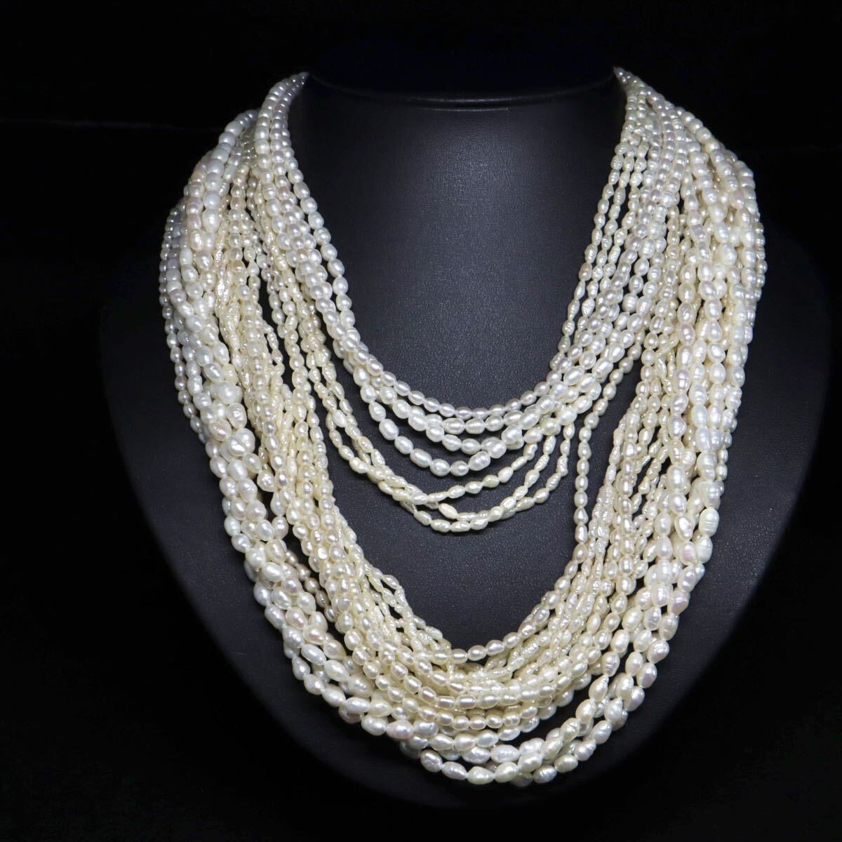K18入り!!【セット売り】◆本真珠ネックレス6点おまとめ◆A 約251.7g pearl パール necklace jewelry ジュエリー ホワイト系 EA4/EB4 WN170