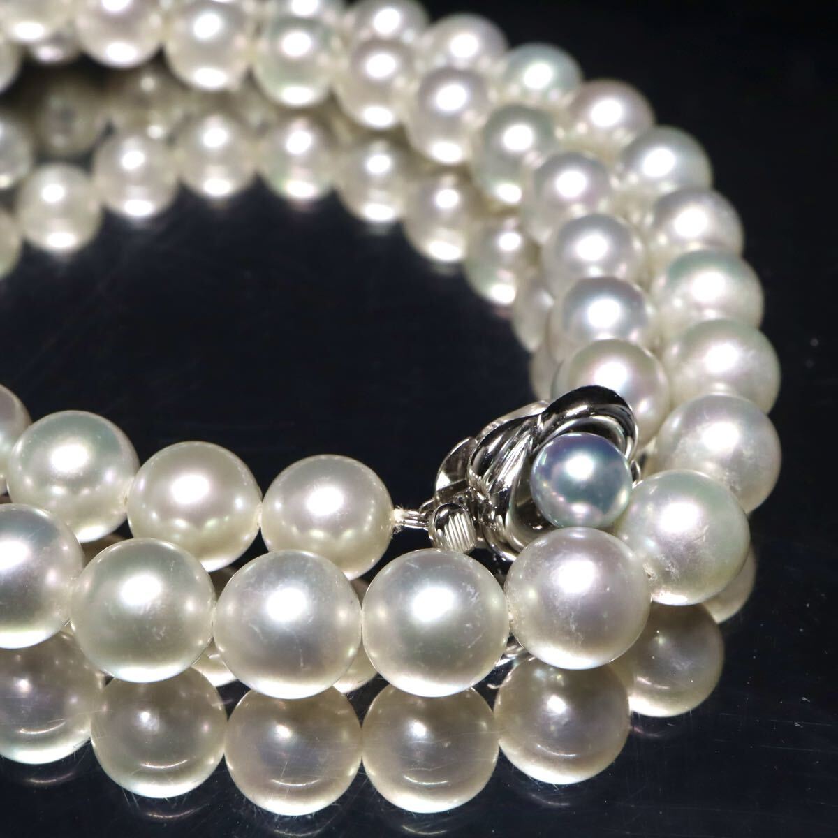 大珠!!【TASAKI(田崎真珠)】約8.5-9.0mm珠◆アコヤ本真珠ネックレス◆A 約50.2g 約46.0cm pearl パール necklace jewelry EA5/EC5 WY152