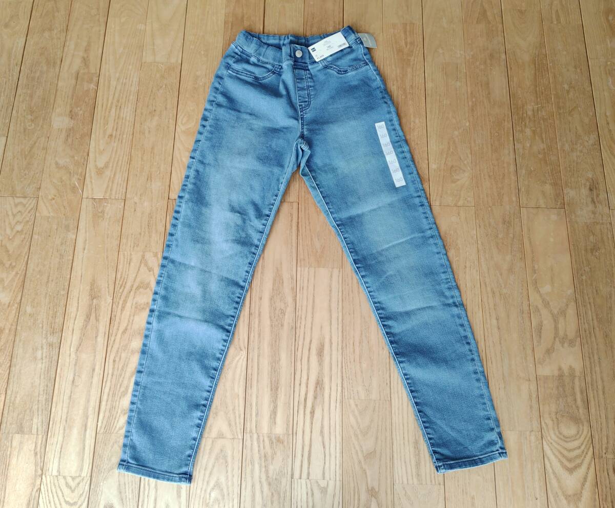 新品タグつき　GU　ジーユー　キッズ　ノビノビデニムレギンスパンツ　160