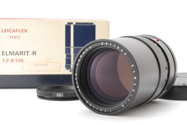 [B V.Good] Leica ELMARIT-R 135mm f/2.8 Lens 3-Cam Canada 11211 w/Box JAPAN 9782