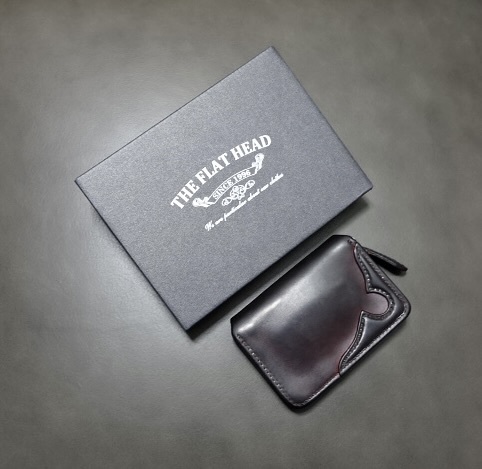 TK 箱付 フラットヘッド THE FLAT HEAD コードバン フルジップコインケース ラウンドジップ 財布 ウォレット ブラウン