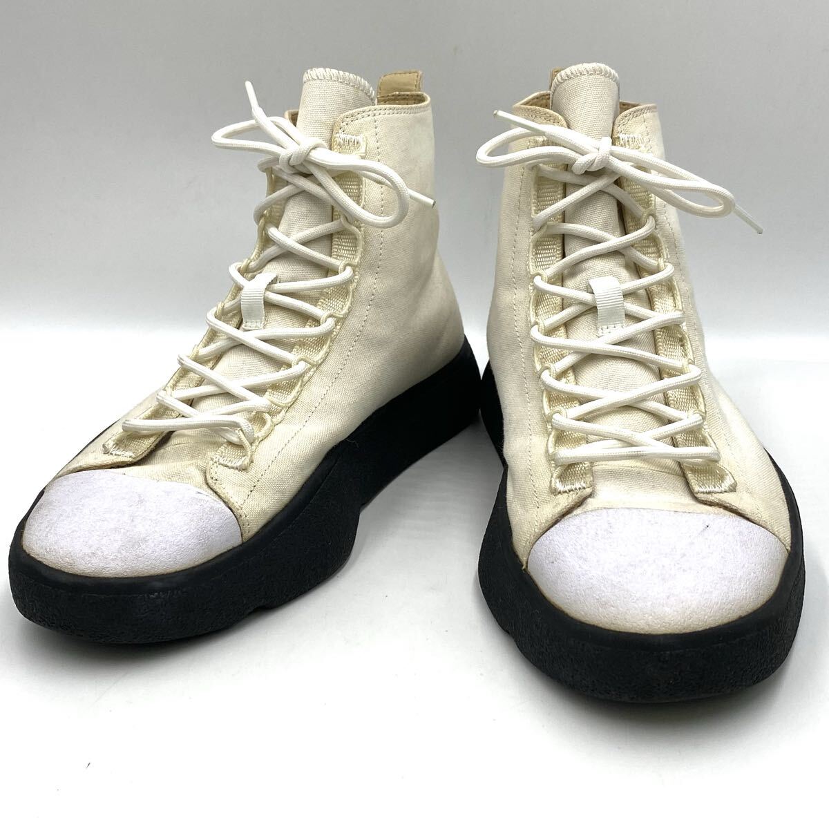 Y-3 ワイスリー　 ヨウジヤマモト アディダス　BASHYO ハイカット スニーカー アイボリー ホワイト　ロゴ　26cm 厚底　F55
