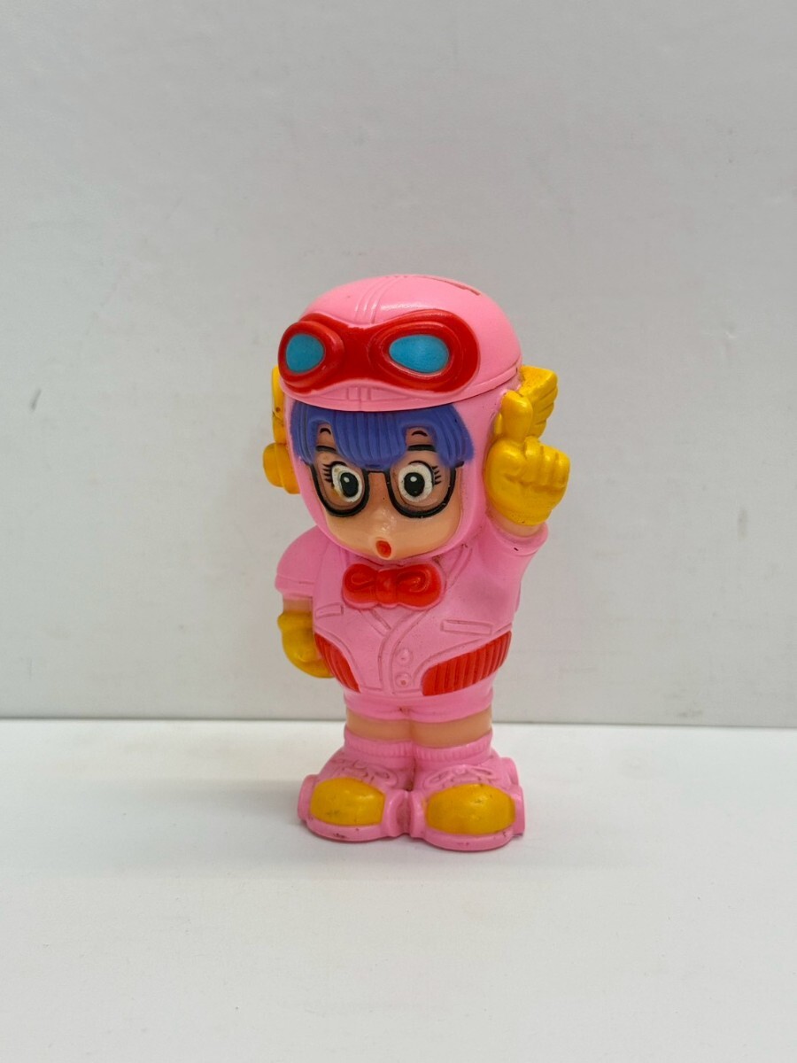 ★ 当時物 非売品 東海銀行 Dr.スランプ アラレちゃん ソフビ 人形 貯金箱 ピンク 昭和 レトロ ノベルティ 企業物