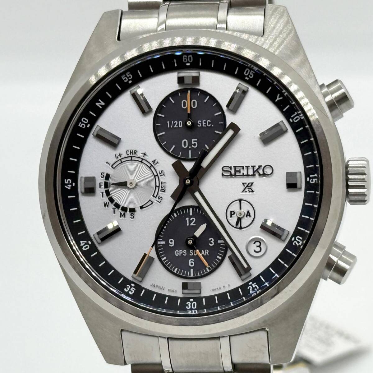 SEIKO セイコー 5X83-0AH0-1 プロスペックス SBED009 シルバー ソーラー電波 メンズ 腕時計 稼働品
