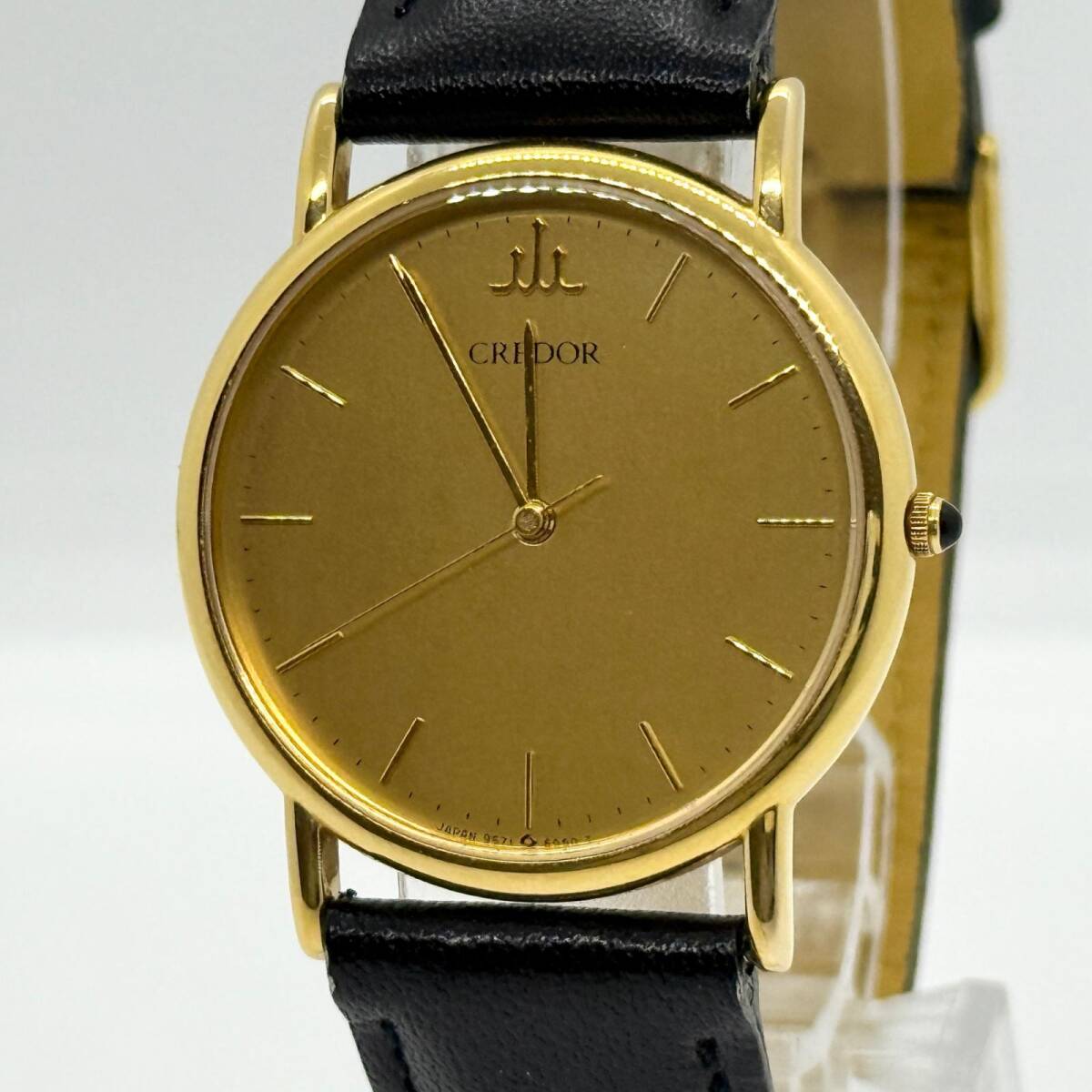 SEIKO セイコー CREDOR クレドール K14YG 26.6g 9571-6060 ゴールド QZ ユニセックス 腕時計 稼働品