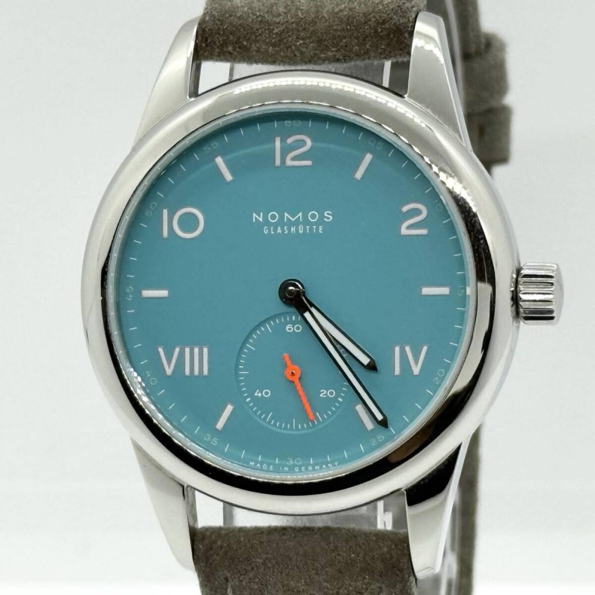 NOMOS ノモス Glashtte グラスヒュッテ Club Campus クラブキャンパス ブルー AT メンズ 腕時計 稼働品