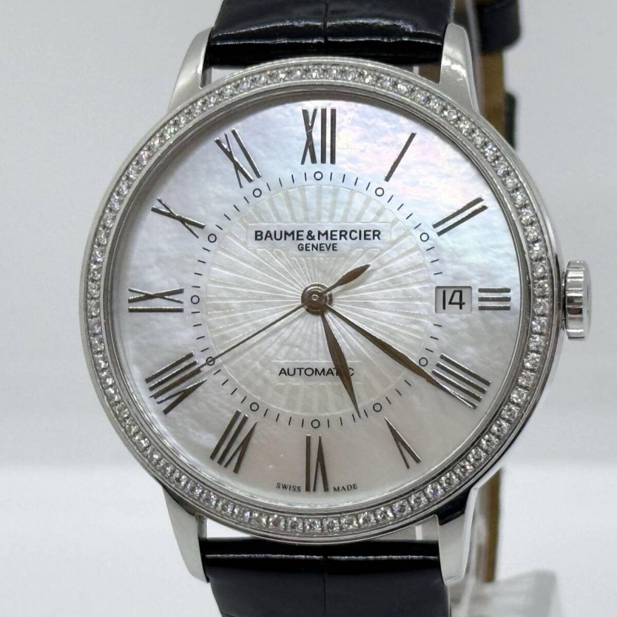 Baume & Mercier ボーム＆メルシェ クラシマ ベゼルダイヤ シェル文字盤　マザーオーブパール M0A10222 AT メンズ 腕時計 稼働品