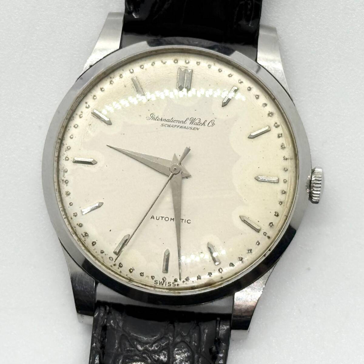 IWC SCHAFFHAUSEN アイダブリューシー シャフハウゼン シルバー AT メンズ 腕時計 稼働品