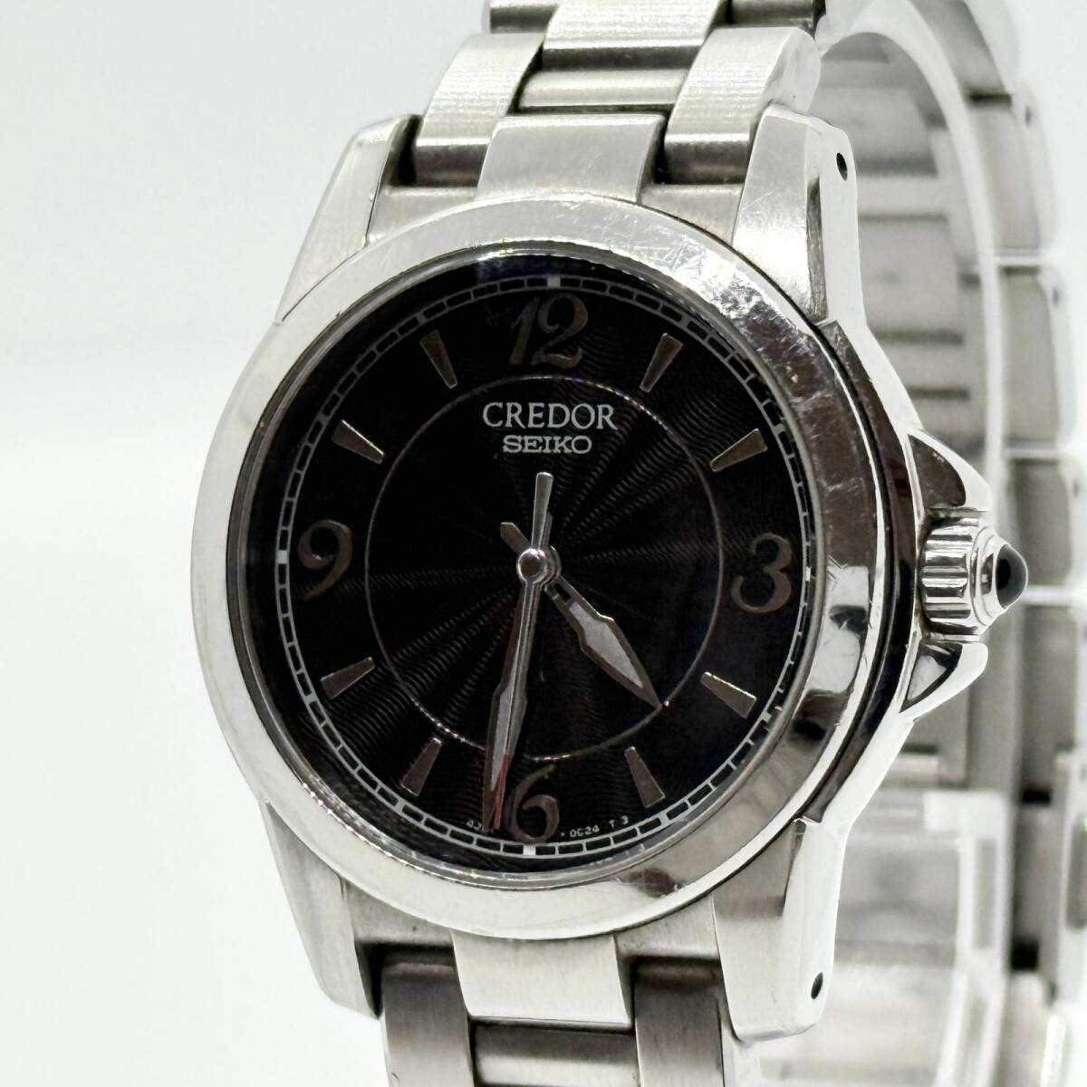 SEIKO セイコー CREDOR クレドール 4J81-0830 2211250 ブラック QZ ボーイズ 腕時計 稼働品 箱 コマ3
