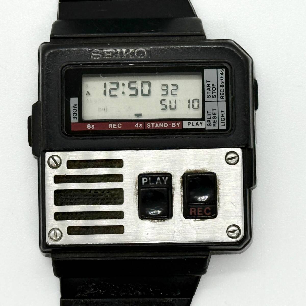 SEIKO セイコー デジタル文字盤 M516-4000 QZ メンズ ボイスノート 稼働品 昭和レトロ ヴィンテージ 希少品 腕時計 稼働品