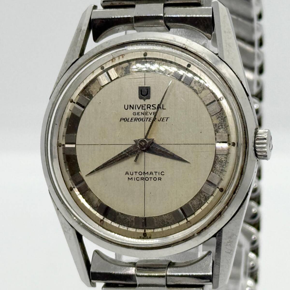 Universal Genve ユニバーサル・ジュネーブ ポールルーター 20355/4 シルバー AT ボーイズ 腕時計 訳あり