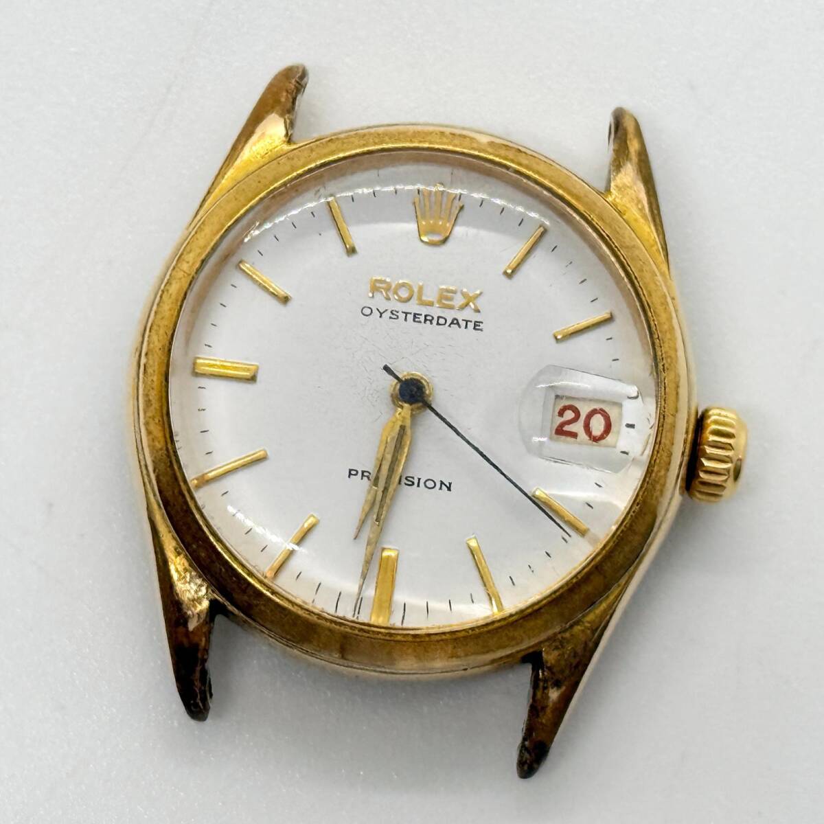 ROLEX ロレックス オイスター デイト プレシジョン 6420 ホワイト 手巻き ユニセックス ヴィンテージ 腕時計 稼働品
