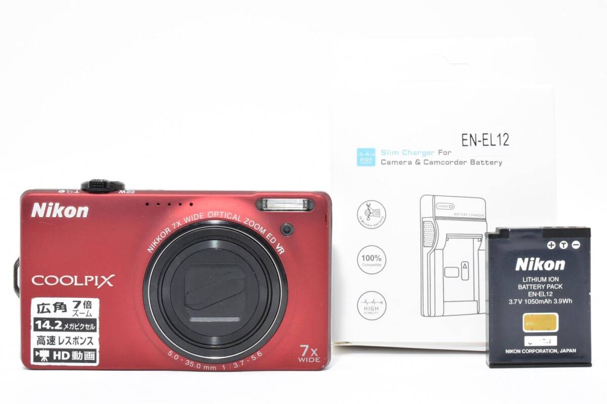 Nikon ニコン Coolpix S6000 レッド /3010動作OK 返金保証