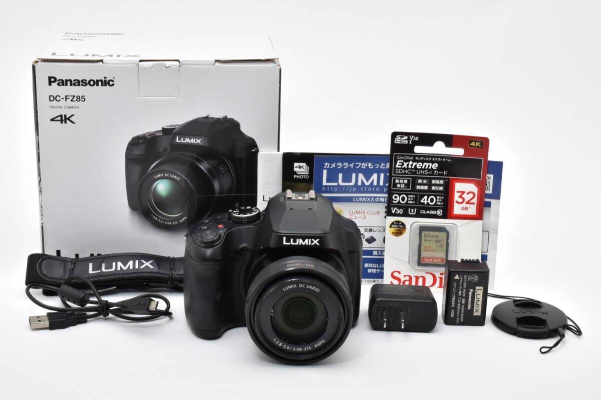 Panasonic LUMIX DC-FZ85 ブラック 元箱　/3016パナソニック 動作OK 返金保証