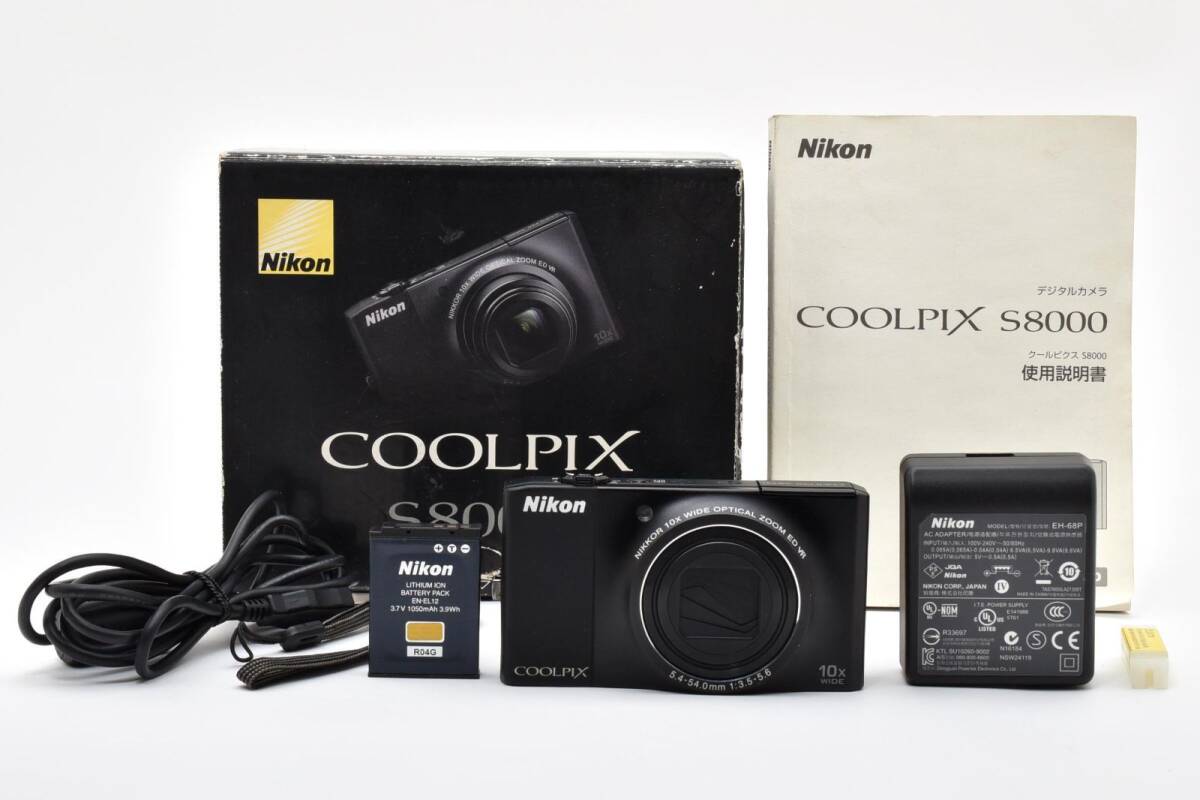 Nikon ニコン COOLPIX S8000 ブラック 元箱 /3017動作OK 返金保証