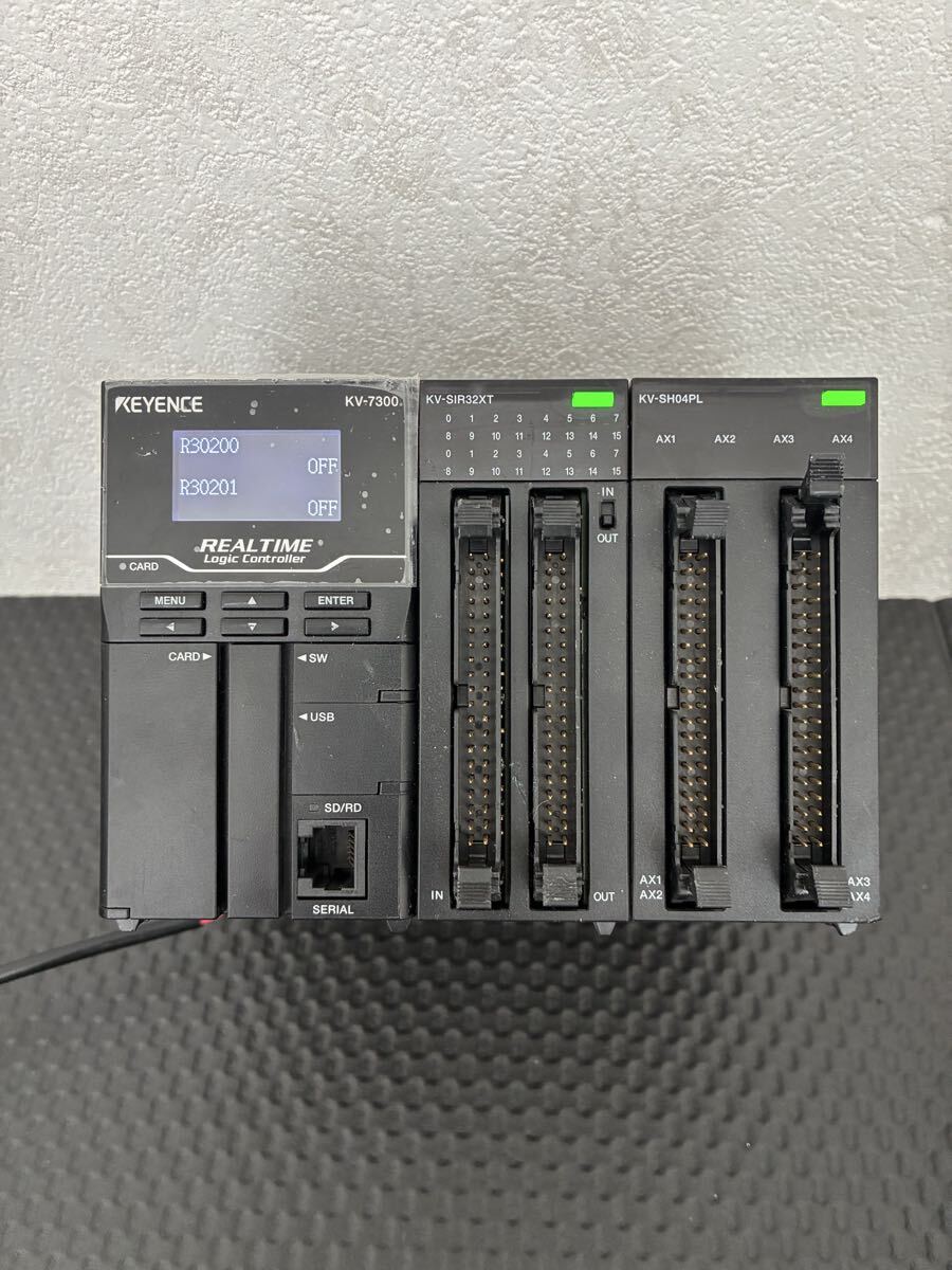 ★通電確認済み★KEYENCE キーエンス シーケンサー KV-7300 KV-SIR32XT KV-SH04PL セット