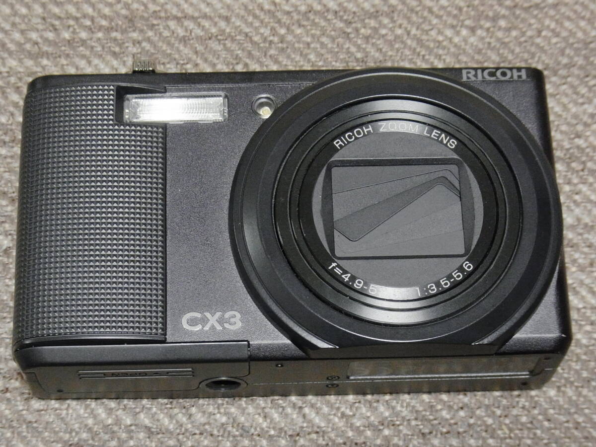 【ジャンク品】RICOH リコー CX3 （ブラック）撮影不可／外観美品／部品取り　付属品・元箱あり