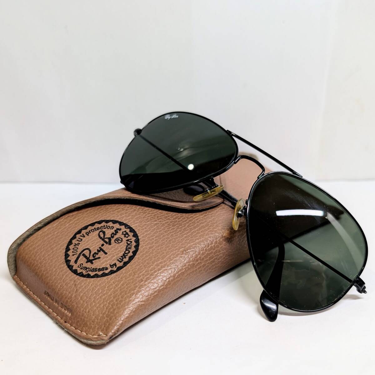Y-51078V Ray-Ban/レイバン サングラス ティアドロップ アイウェア AVIATORL アビエーター RB3025 メタル ブラック ツーブリッジ ケース付
