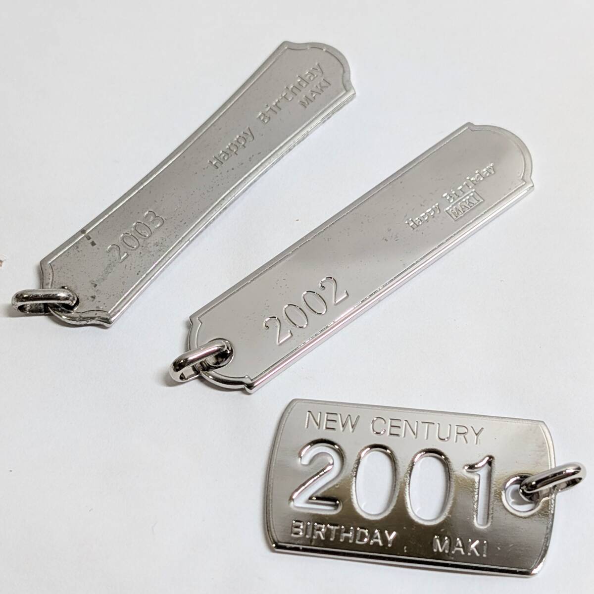 Y-41101V【1円スタート】JEWELRY MAKI/ジュエリーマキ ネックレス ペンダントトップ バースデープレート 2001～2003 アクセサリー チャーム