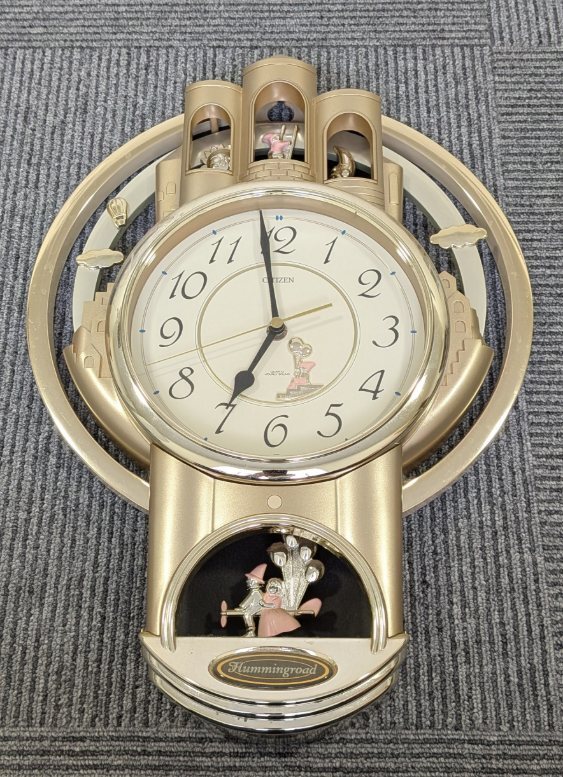 B-02476N 1円スタート CITIZEN ハミングロード 4MJ774 置時計 掛け時計 不動品 ジャンク シチズン インテリア