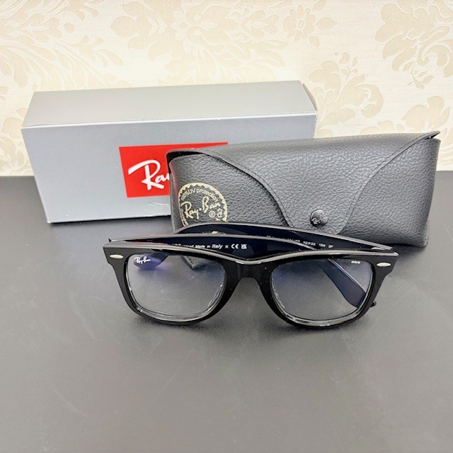 C-92698D Ray-Ban レイバン RB 2140-F 901/5F 52□22 150 2F ウェイファーラー サングラス メガネ 眼鏡 ブラック系