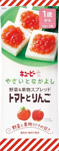 Pack of 1 キユーピー 幼児食 やさいとなかよし トマトとりんご 【1歳〜3歳】 スプレッド 月齢 離乳食 ベビーフード