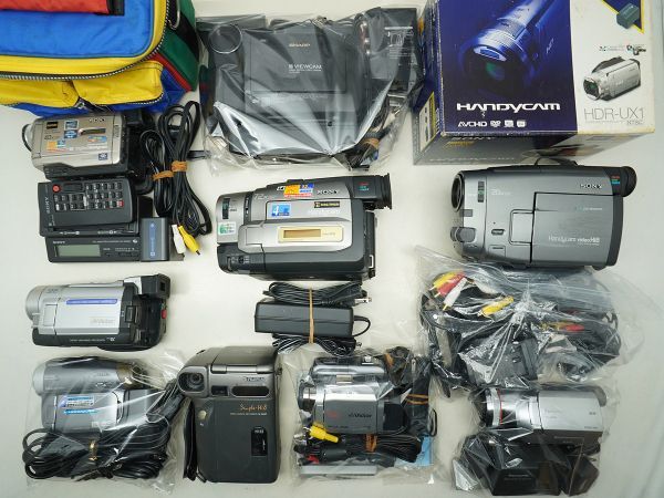 ☆ビデオカメラなど☆SONY/Panasonic/Victor/SHARP/FUJIFILM/ 等 計:10点まとめ【ジャンク品】32455